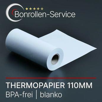 Weiße BPA-freie Thermorolle 110 mm breit