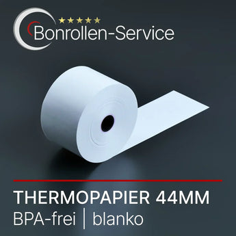 Weiße Thermorolle 44 mm blanko BPA-frei