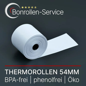 Thermorollen 54mm weiße POS-Rollen, glatte Oberfläche, saubere Kanten