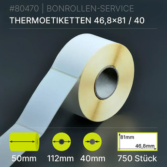 Etiketten 46,8mm x 81mm - 50/112/40 - Thermopapier - BPA-frei