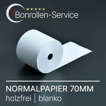 Weiße blanke Thermopapier-Rolle 70mm Breite, Normalpapier-Kassenrollen