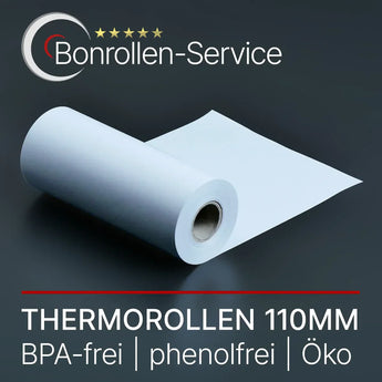 Thermorollen 110mm weiße POS-Rolle, 110 mm breit