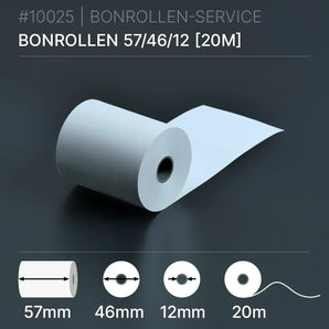 Bonrollen 57x46x12 (20m) aus Normalpapier