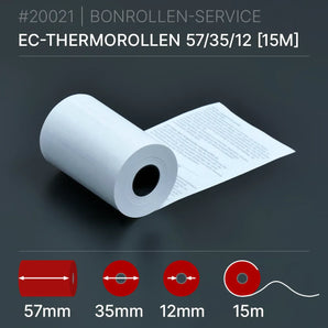 EC-Thermorollen 57x35x12 (15m) mit SEPA-Text - Bonrollen Thermopapier | BPA-frei